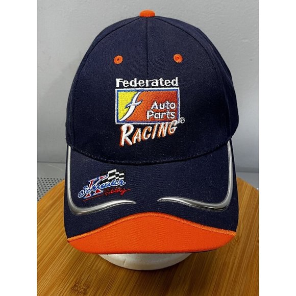 Federated Auto Parts Racing Other - Federated Auto Parts Hat Schrader Racing Trucker Black Orange Embroidered OSFA